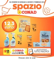Volantino Spazio Conad 1€, 2€ e 3€ valido dal 20/01 al 2/02/2023