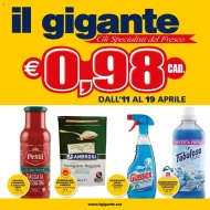 Volantino Il Gigante Offerte a 0.98€ dall’11/04 al 19/04/2023