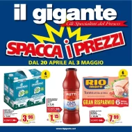 Volantino Il Gigante Spacca i Prezzi dal 20/04 al 3/05/2023