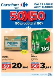 Volantino Carrefour 50 Prodotti al 50% dal 27/04 al 10/05/2023