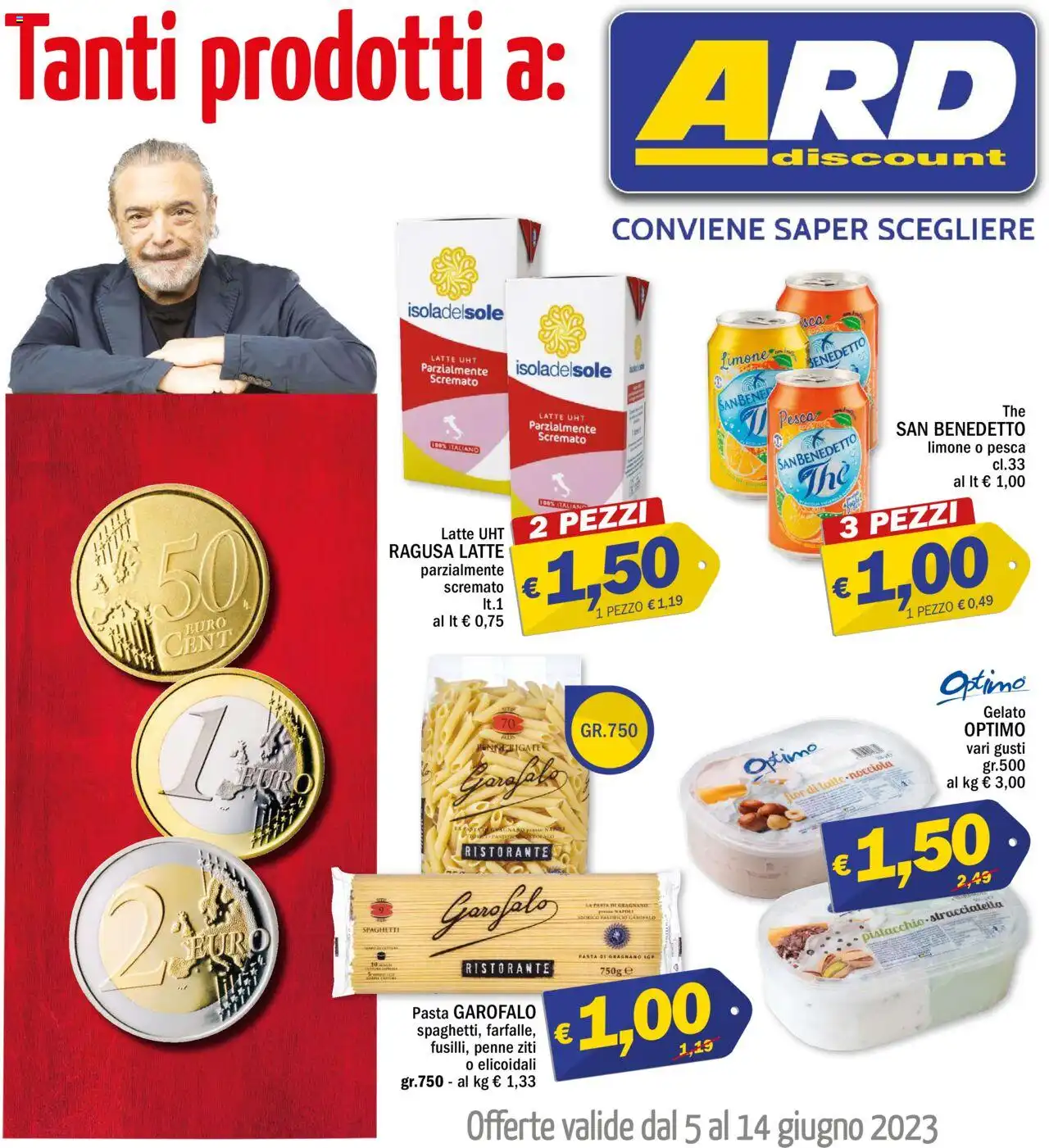 Volantino ARD Discount Prodotti a 0.50€ 1€ 2€ dal 5 al 14/06/2023