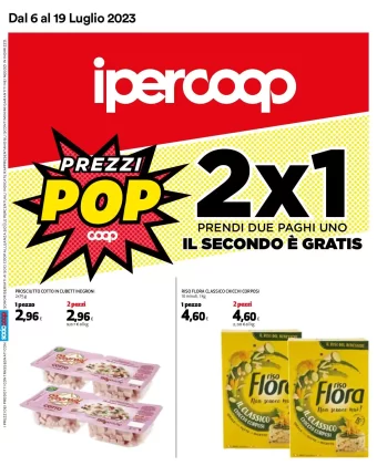 Puglia – Offerte Volantino Ipercoop 2×1 dal 6/07 al 19/07/2023