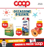 Latte, Frutta e Carne in offerta nel volantino Coop Trentino a partire dal 6/07: Occasioni d’Estate