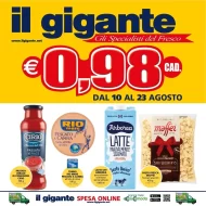 Volantino Il Gigante Offerte a 0.98€ dal 10/08 al 23/08/2023