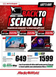 Volantino MediaWorld Back to School dal 17/08 al 30/08/2023