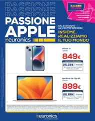 Volantino Euronics Passione Apple dal 24/08 al 13/09/2023