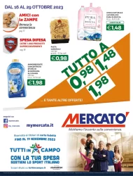 Volantino Mercatò Tutto a 0.98€ 1.48€ 1.98€ dal 16 al 29/10/2023
