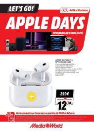 MediaWorld Apple Days: offerte sul volantino fino al 22/10/2023