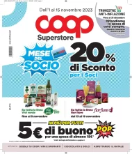 Volantino Coop Superstore Grandi Marche dal 31/10 al 13/11/2024