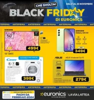 Pc, Smart tv e Lavatrici nel volantino Euronics La Via Lattea dal 1/11/2023: Black Friday