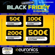 Volantino Euronics Black Friday, sconti dal 1/11 al 15/11/2023