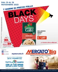 Ci sono tante offerte nel nuovo volantino Mercatò Big dal 13/11 al 19/11: Black Days