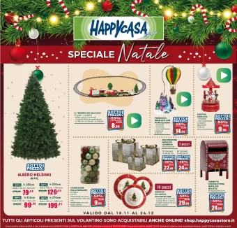 Catalogo HappyCasa Speciale Natale fino al 24/12 dal 18/11/2023