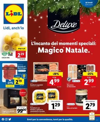 Volantino Lidl Magico Natale, promo fino al 3/12 dal 27/11/2023
