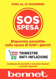 Volantino Bennet SOS Spesa dal 25/11 al 31/12/2023