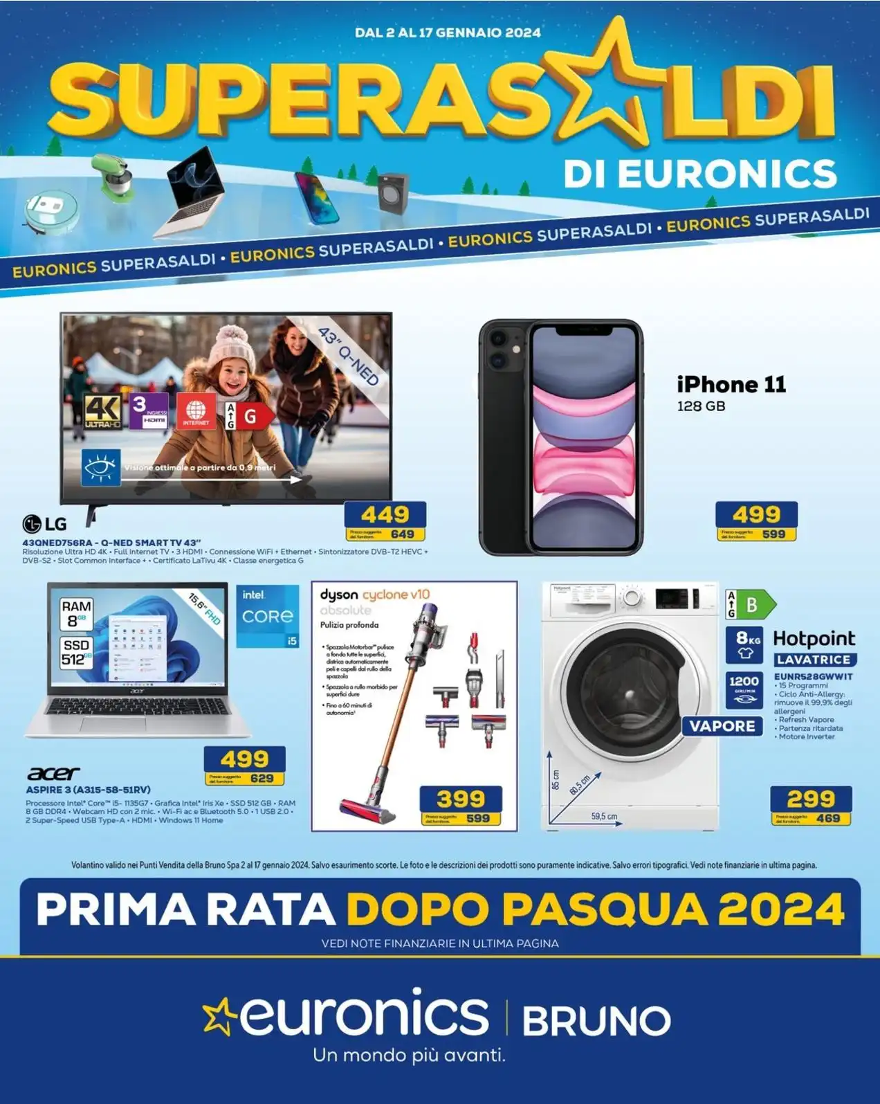 Volantino Euronics Bruno Supera Saldi dal 2 al 21/01/2026