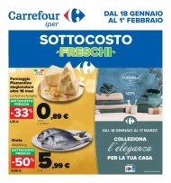 Volantino Carrefour Sottocosto Freschi fino al 1/02 dal 18/01/2024