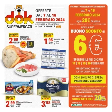 Volantino Dok Supermercati Offerte fino al 16/02 dal 7/02/2024