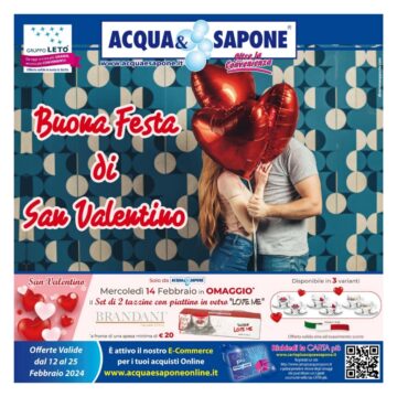 Volantino Acqua e Sapone Sicilia San Valentino dal 12/02/2024