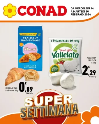 Volantino Conad Super Settimana fino al 20/02 dal 14/02/2024