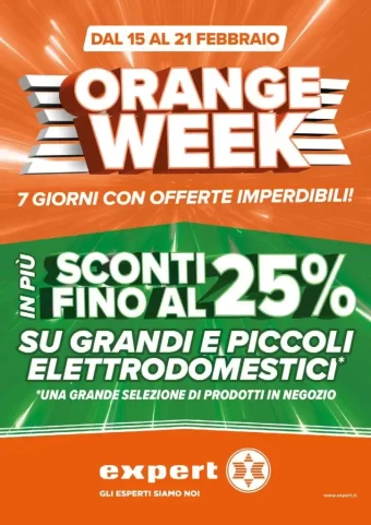 Expert Somma Sconti Orange Week volantino dal 15 al 21/02/2024