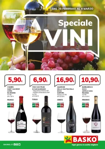 Basko Speciale Vini Volantino attivo dal 20/02 al 4/03/2024