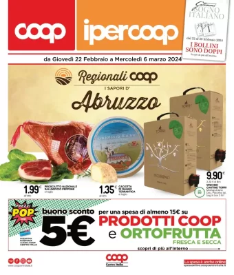 Coop Centro Italia Sapori d’Abruzzo Volantino dal 22/02 al 6/03/2024