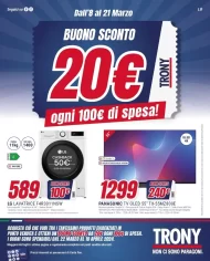 Volantino Trony Buono Sconto 20€ dal 8/03 al 21/03/2024