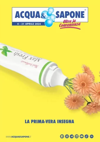 Volantino Acqua e Sapone Primavera dal 4/04 al 21/04/2024