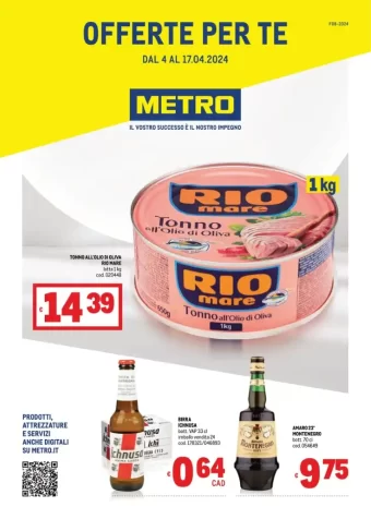 Volantino Metro Offerte Per Te dal 4/04 al 17/04/2024