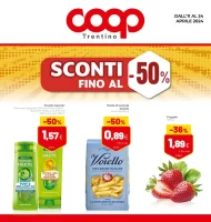 Offerte Coop Trentino con sconti fino al 50% sul Volantino dal 11/04/2024