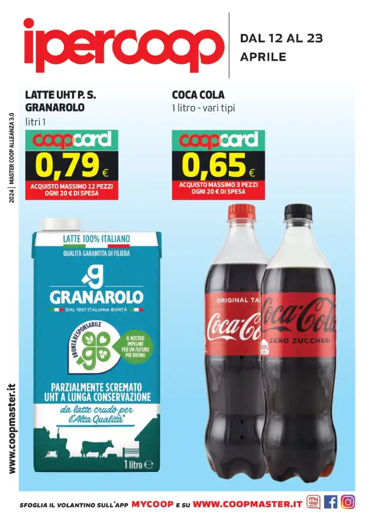 Ipercoop Calabria Prezzi Shock Volantino dal 12/04 al 23/04/2024