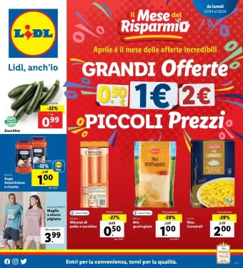 Anteprima Volantino Lidl Piccoli Prezzi fino al 28 dal 22/04/2024