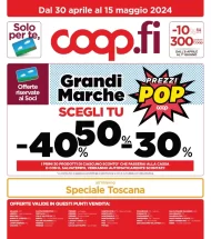 Volantino Coop.fi valido in Toscana dal 30/04 al 15/05/2024