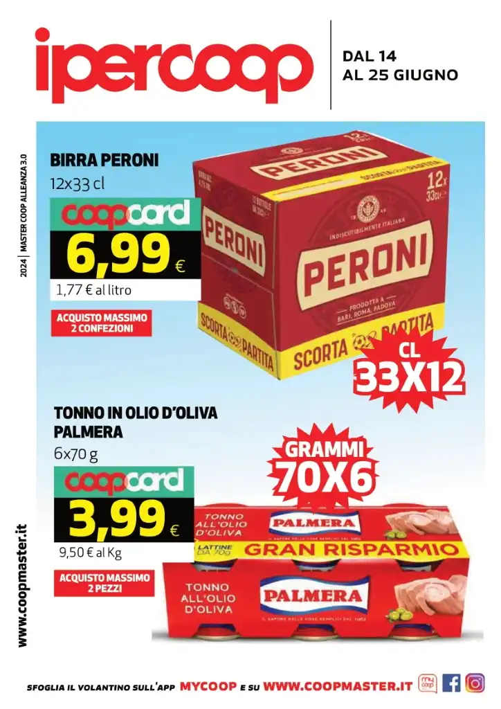 Ipercoop Calabria Volantino Offerte dal 14 al 25/06/2024