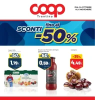 Volantino Coop Trentino Sconti fino al 50% dal 24/10 al 6/11/2024