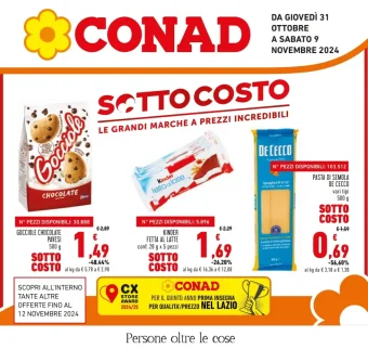 Volantino Conad Sottocosto fino al 9/11 dal 31/10/2024