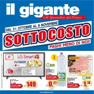 Volantino Il Gigante Sottocosto dal 31/10 al 9/11/2024