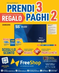 Volantino FreeShop Prendi 3 Paghi 2 dal 31/10 al 25/11/2024