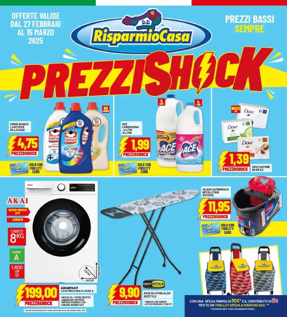 Volantino RisparmioCasa Prezzi Shock fino al 15/03 dal 27/02/2025