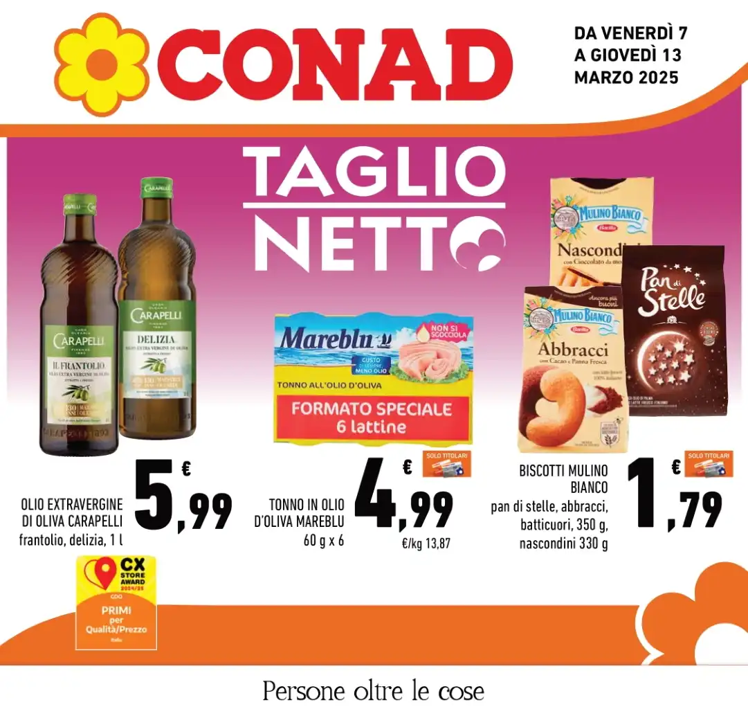 Volantino Conad Taglio Netto dal 7 al 13/03/2025
