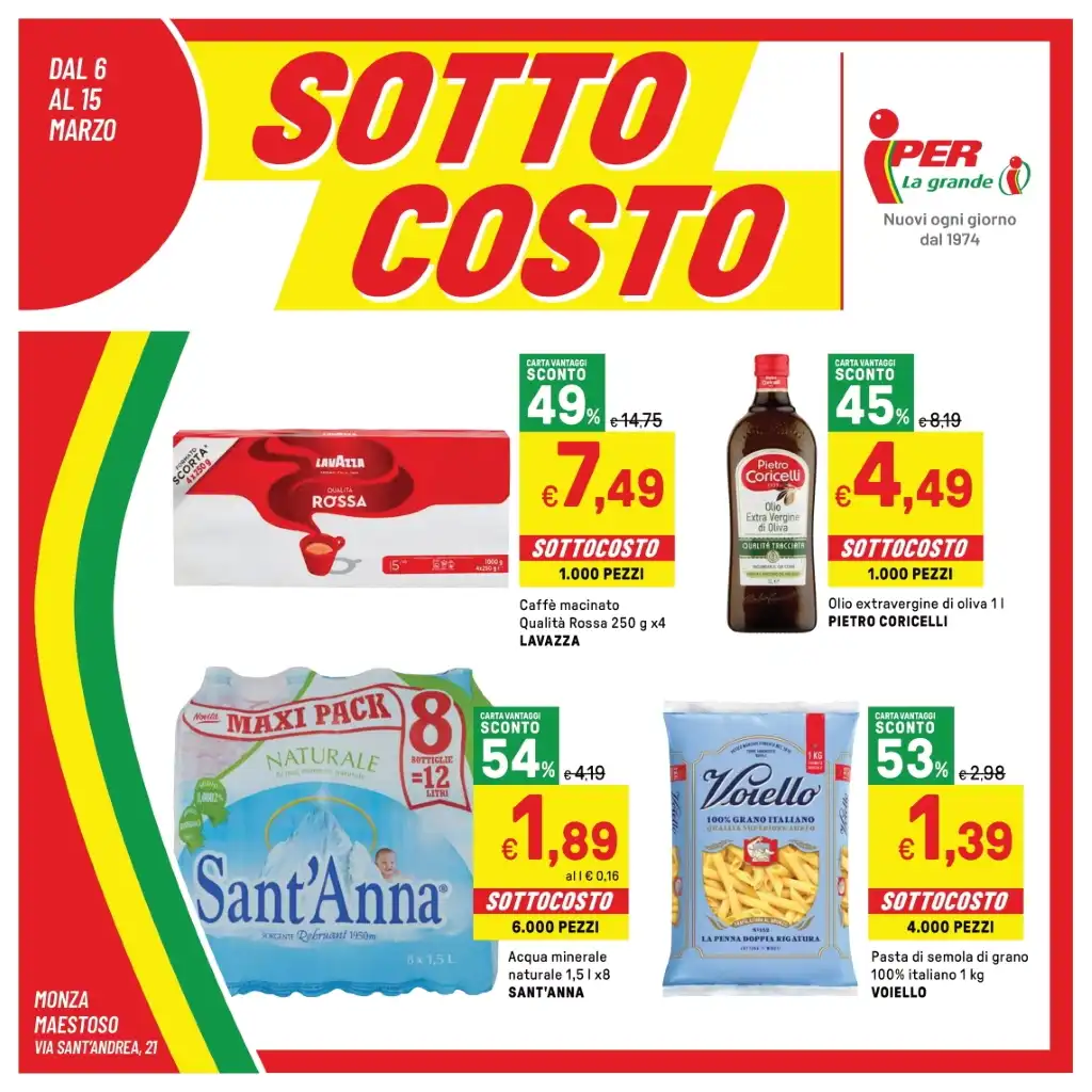 Volantino Iper la Grande i Sottocosto dal 6 al 15/03/2025