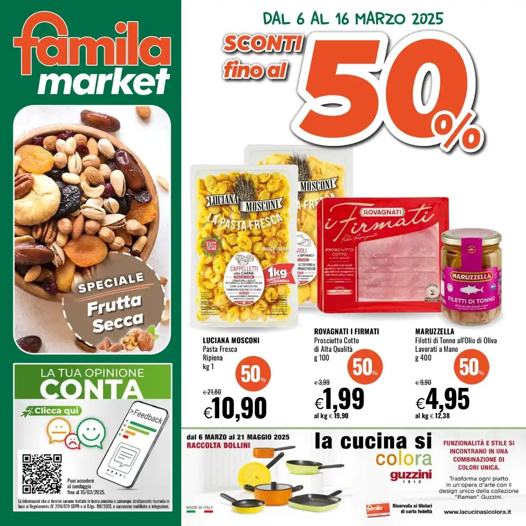 Famila Market Sconti fino al 50% Volantino dal 6 al 16/03/2025