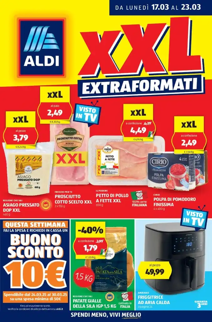 Volantino Aldi Extra Formati fino al 23 dal 17/03/2025