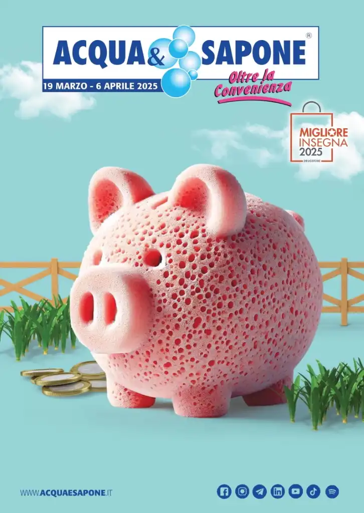 Volantino Acqua e Sapone Offerte fino al 6/04 dal 19/03/2025