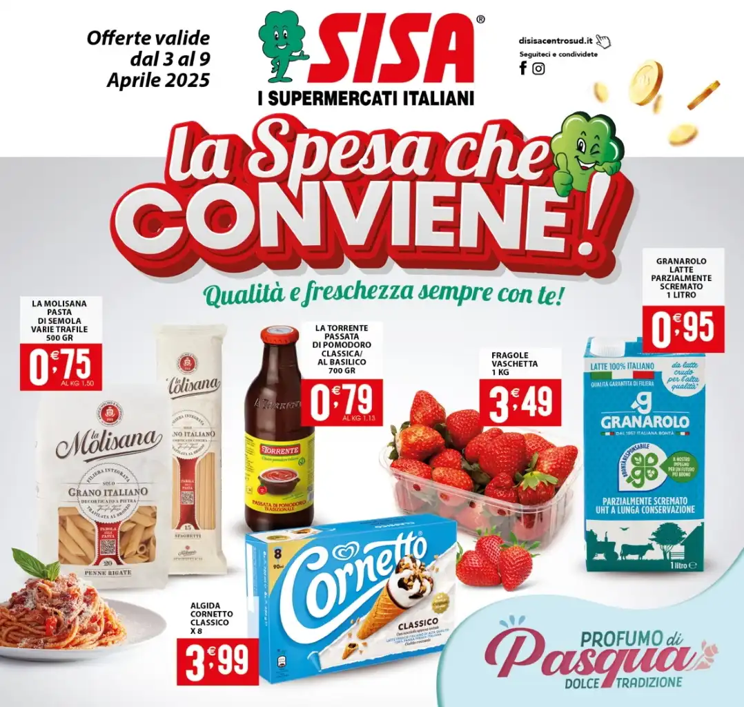 Volantino Sisa La Spesa che Conviene dal 3 al 9/04/2025