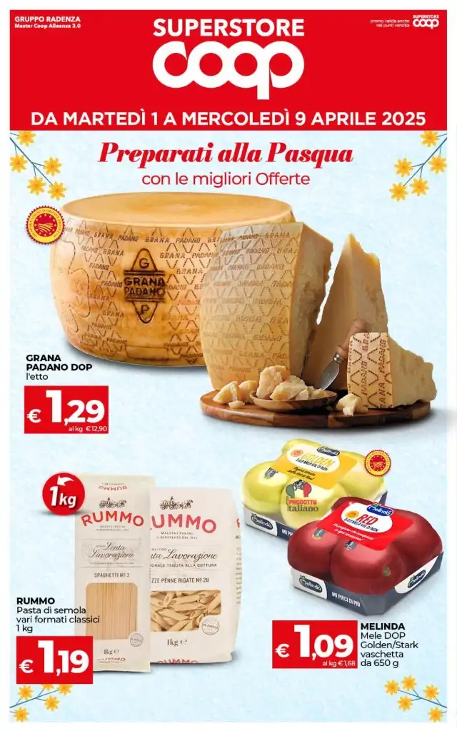 Volantino Coop Sicilia Preparati alla Pasqua dal 1 al 9/04/2025