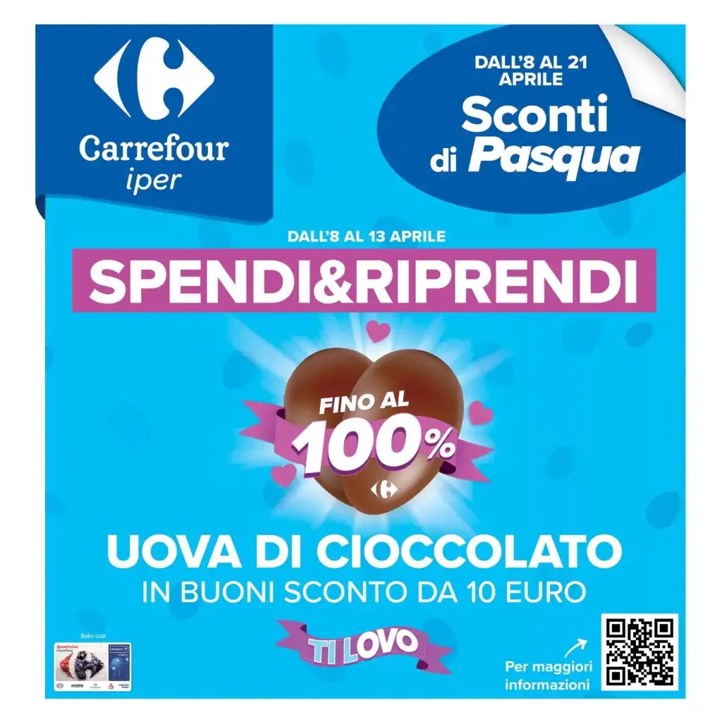 Volantino Carrefour Iper Spendi e Riprendi dall’8 al 21/04/2025