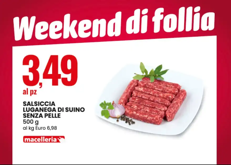 Eurospin Weekend di Follia Volantino dal 4 al 6/04/2025