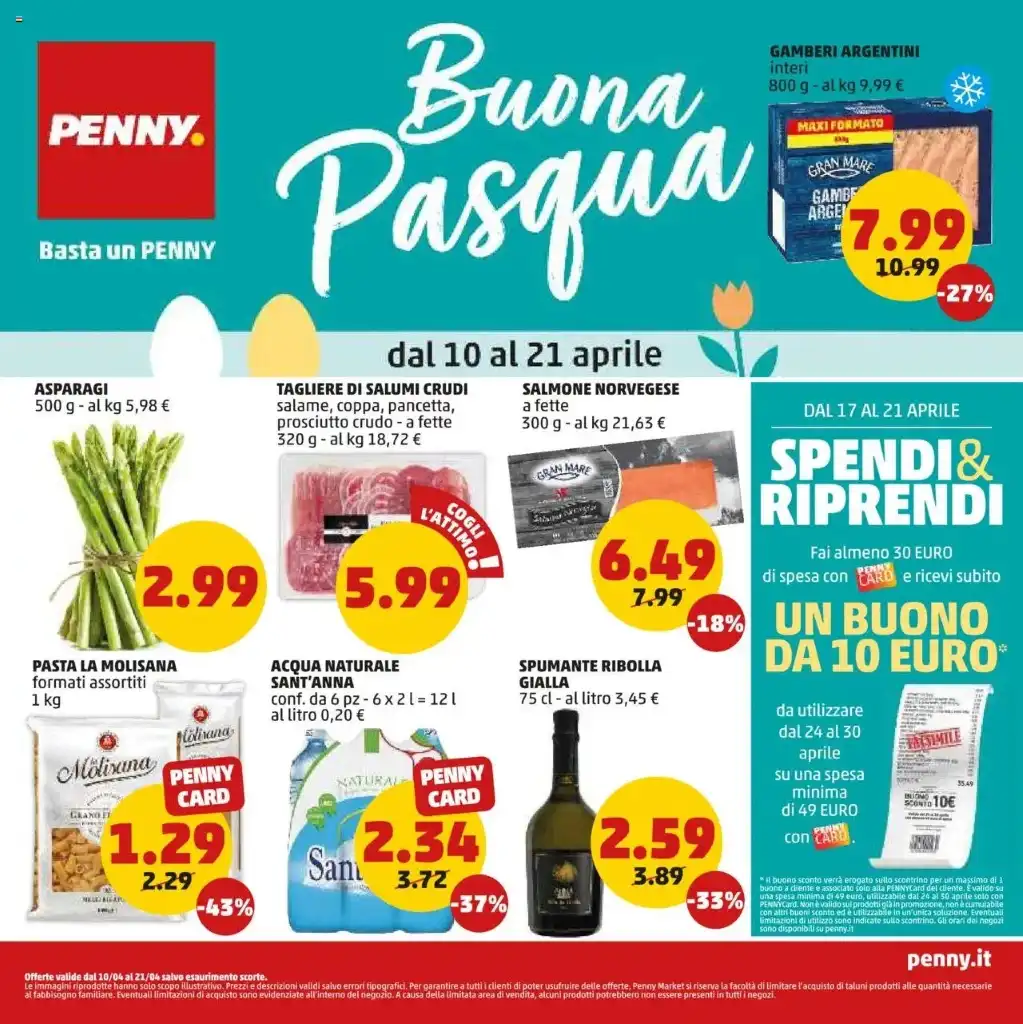 Volantino Penny Buona Pasqua fino al 21 dal 10/04/2025
